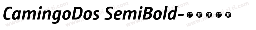 CamingoDos SemiBold字体转换